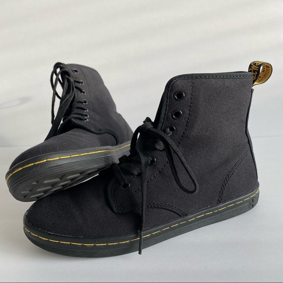 Dr. Martens Shoes - Dr. Martens Shoreditch black canvas boots. Size 7.